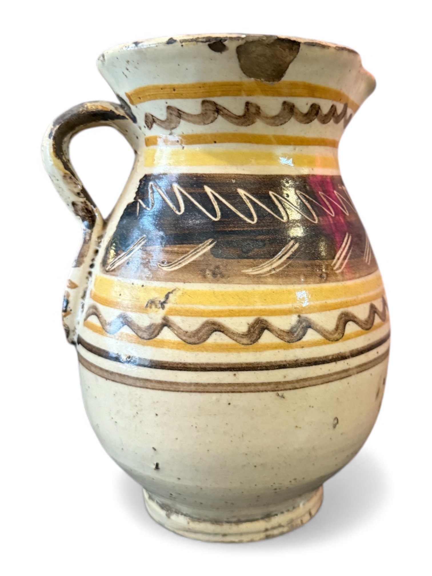 Jarra en loza de Puente del Arzobispo, del siglo XIX.