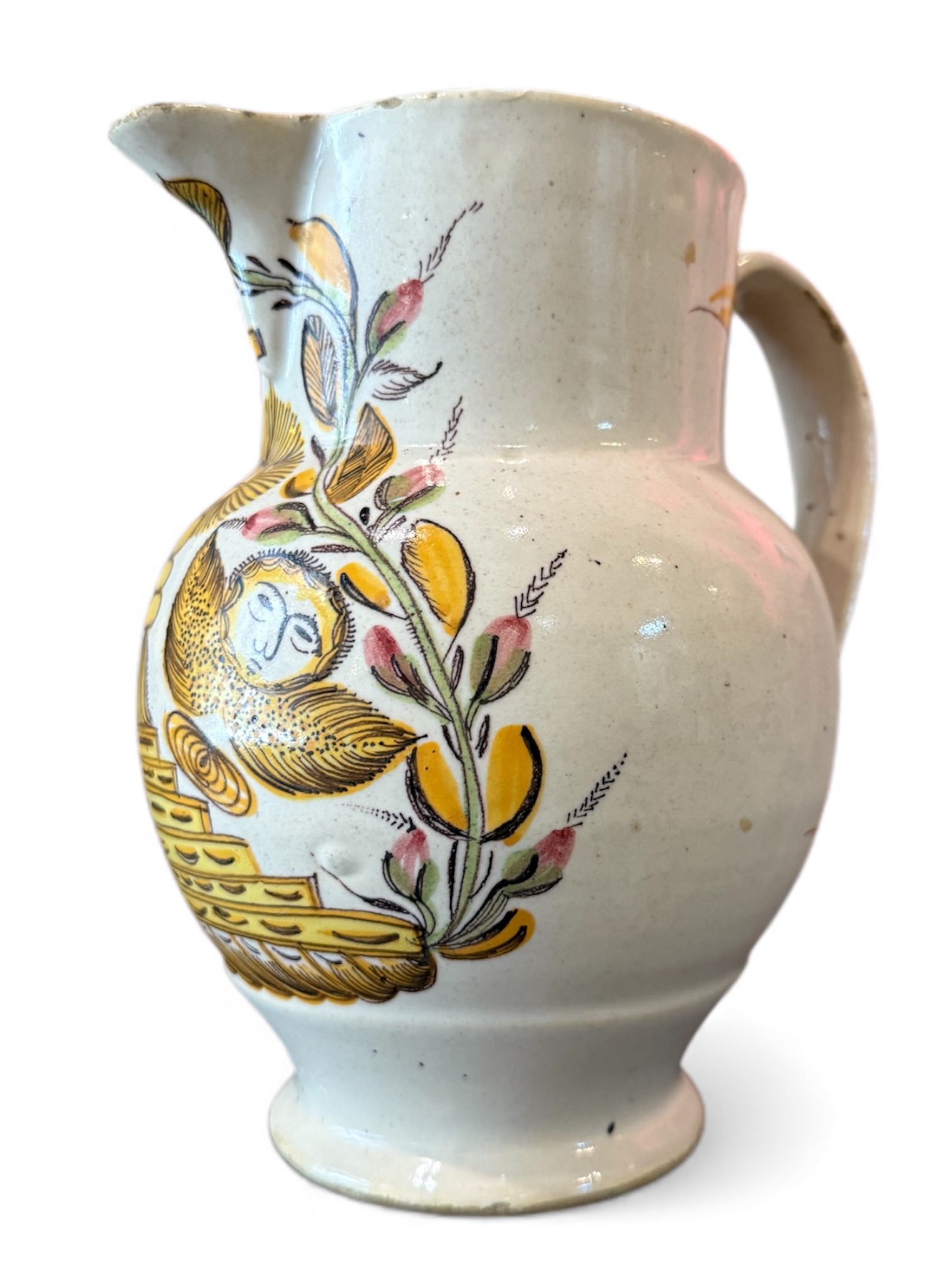 Jarra de cerámica de Talavera o Manises. Siglo XVIII-XIX