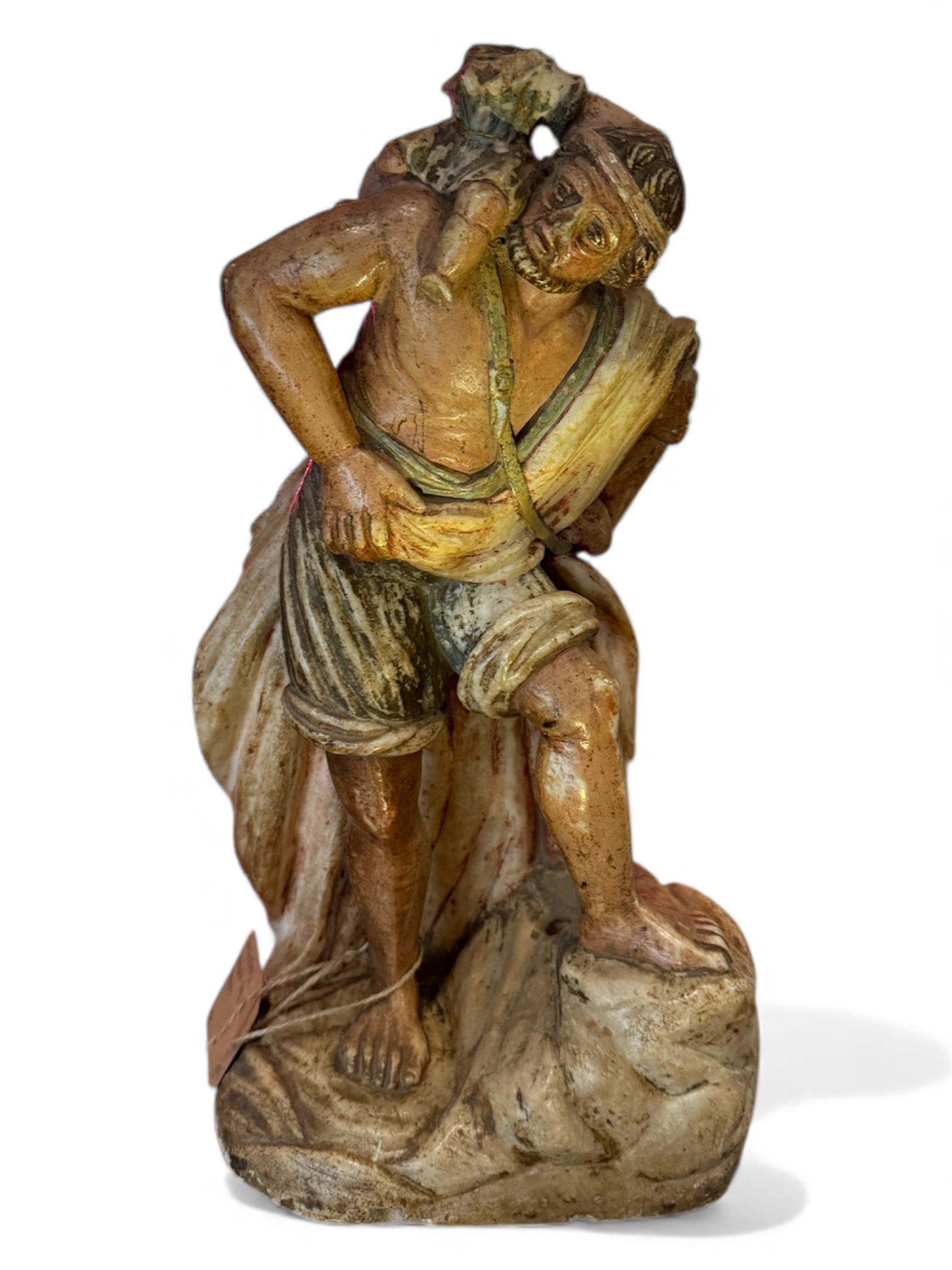 San Cristobal-Talla de alabastro de Daroca/Aragon siglo XVII