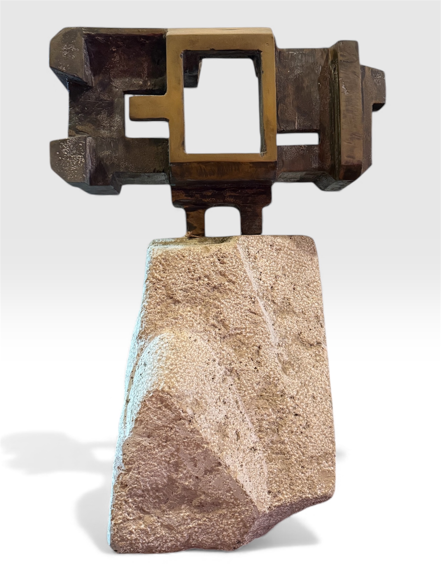 ANZO (JOSÉ IRANZO ALMONACID -1931-2006) Escultura LA DAMA Piedra y bronce Catalogada