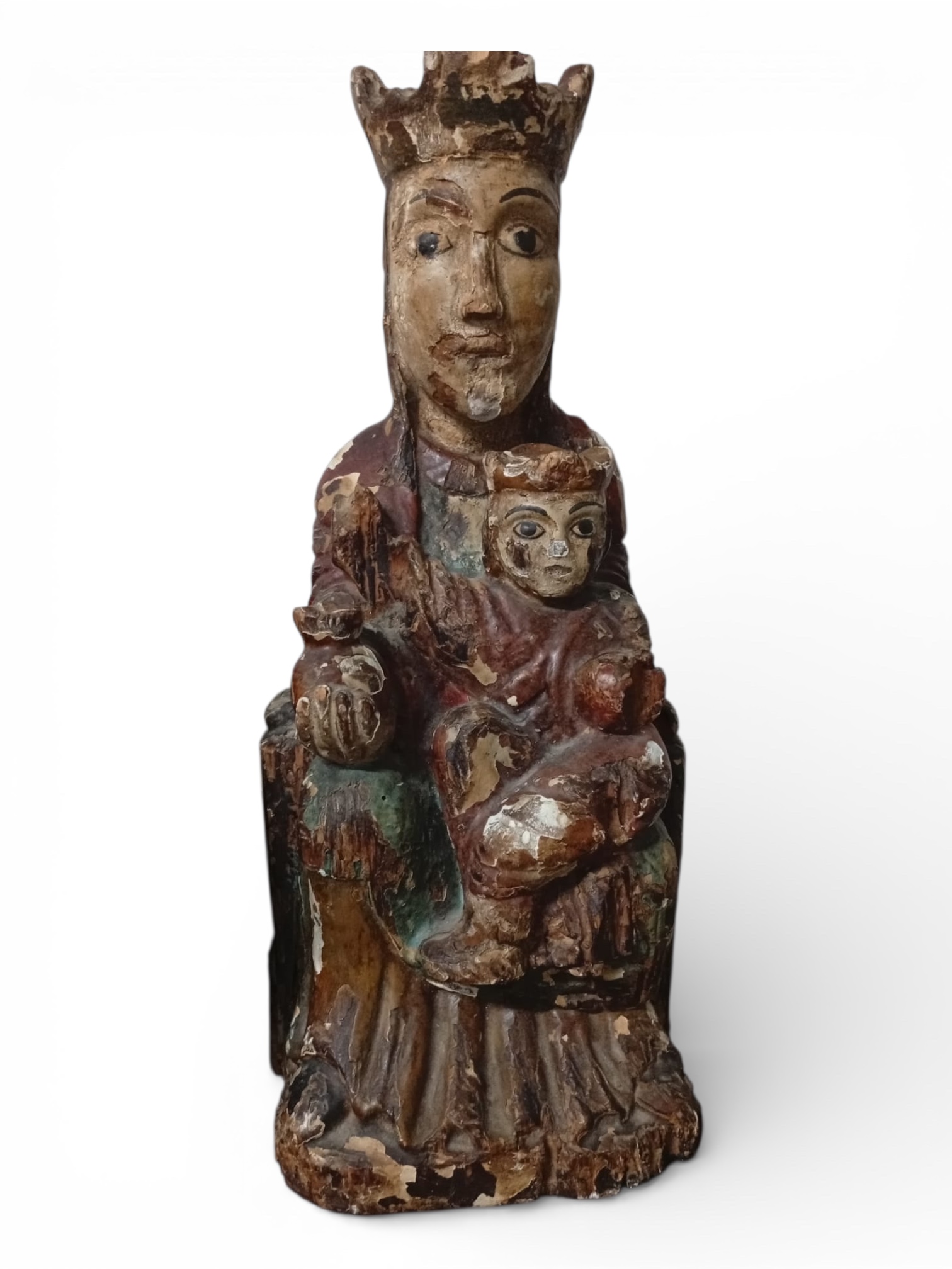 Virgen sedente con niño (Sedes Sapientiae) talla románica