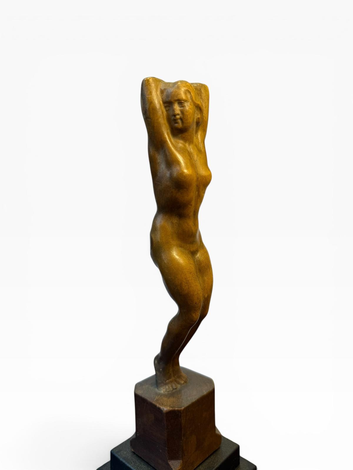 VICENTE BELTRÁN GRIMAL - Escultura de Desnudo Femenino en Madera